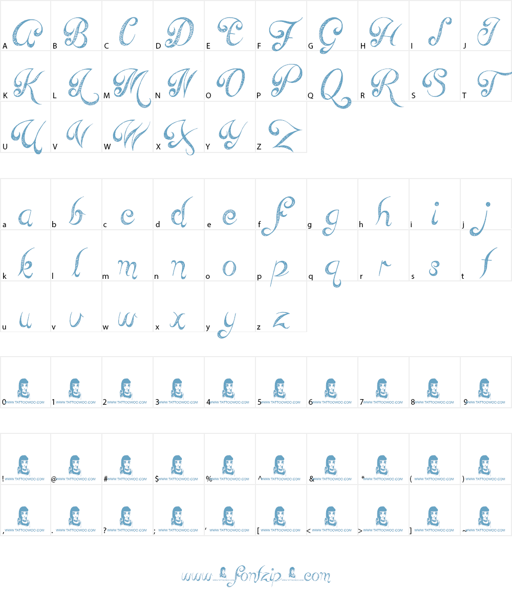 Reed of Love Font Character